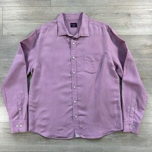 UNTUCKit Slim Fit XL Pink Linen Blend Button Up Long Sleeve Shirt Casual Office